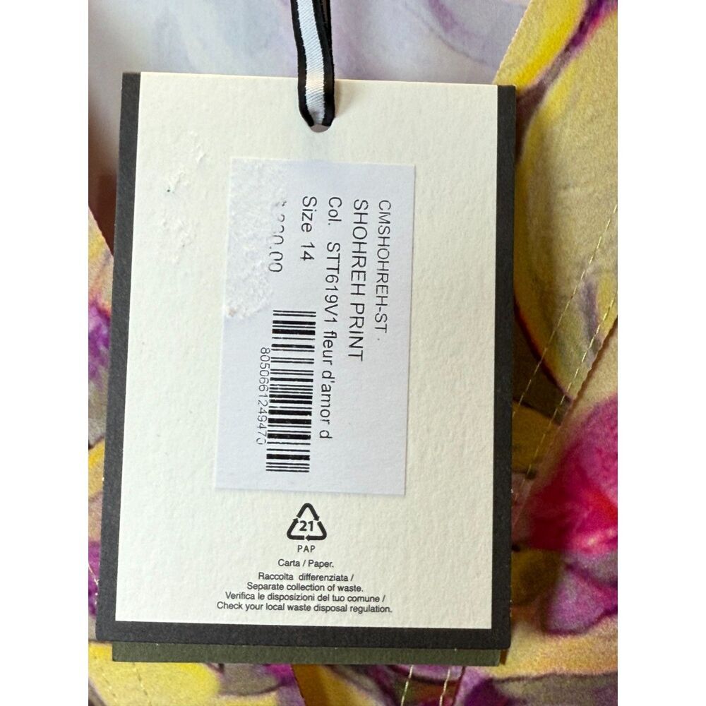 Chiara Boni Pink and Yellow Button Down Shirt - Picture 8 of 8